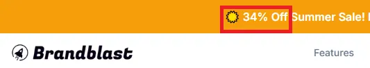 Brandblast 34% off offer